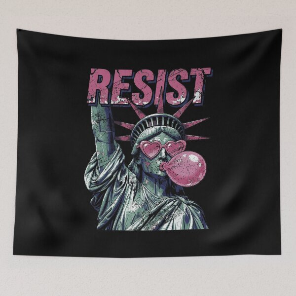 Item preview, Resist Statue Of Liberty Sunglasses Bubblegum Pop Art Graphic designed and sold by TheHellIWontSh.