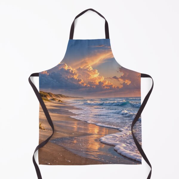 Item preview, Serene Coastal Sunset Beach Landscape with Dramatic Clouds designed and sold by Wild Bloom Paws.
