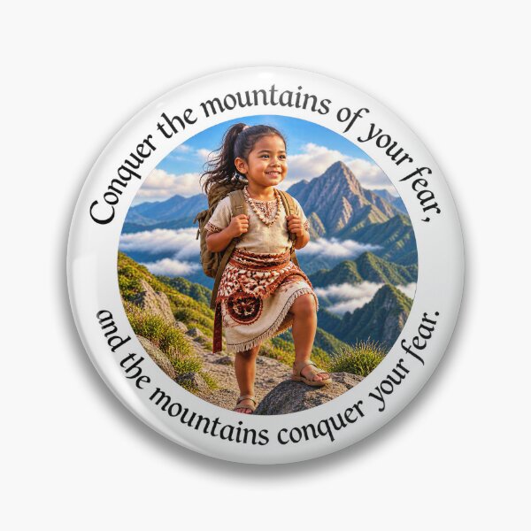 Item preview, Polynesian Resilience Proverb - Conquer the mountains of your fear | Pacific Art designed and sold by ShakaLife.org.