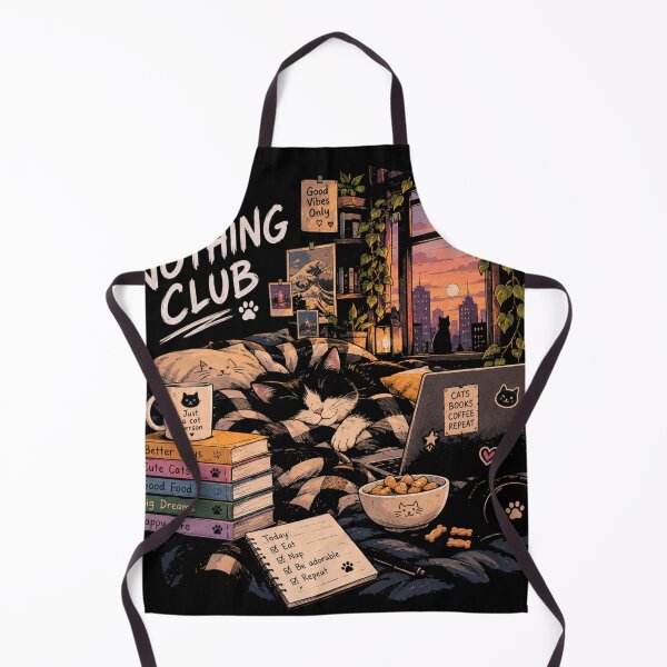 Item preview, Do Nothing Club - Sleeping Tuxedo Cat Lo-Fi Window Sunset designed and sold by GenZFashion000.