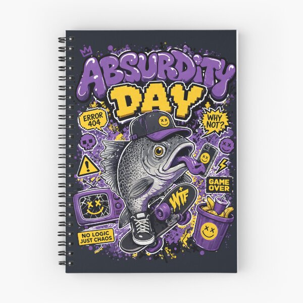 Item preview, Cool Y2K Skater Fish Absurdity Day Chaos designed and sold by CloudyCatArt.