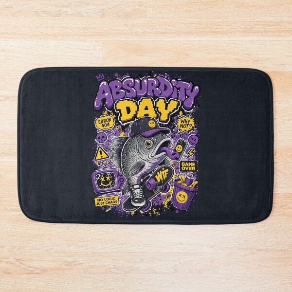 Item preview, Cool Y2K Skater Fish Absurdity Day Chaos designed and sold by CloudyCatArt.