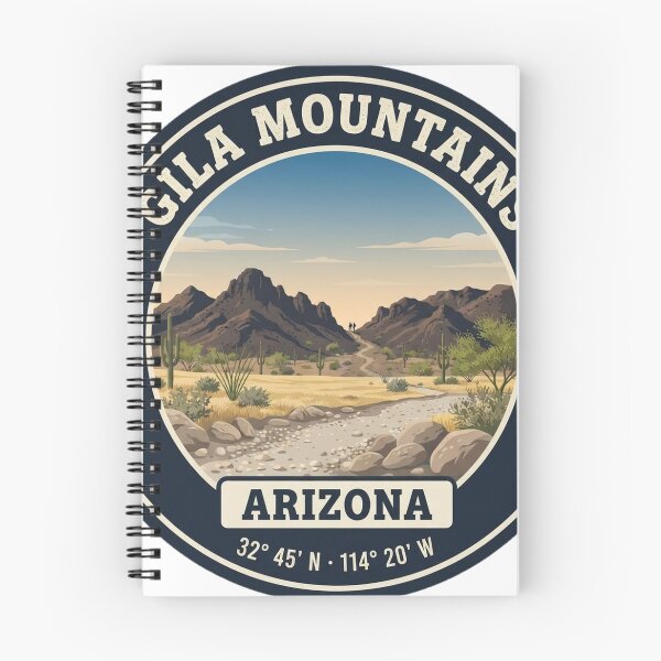 Item preview, Gila Mountains Arizona Vintage Hiking Badge designed and sold by mnkyride.