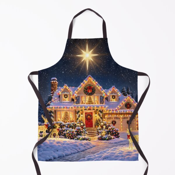 Item preview, Nostalgic Christmas House at Night designed and sold by Sybille-Yates.