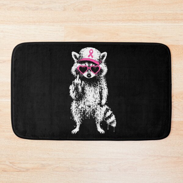 Item preview, Feral & Fighter: Funny Raccoon Middle Finger Breast Cancer Awareness designed and sold by skylove94.
