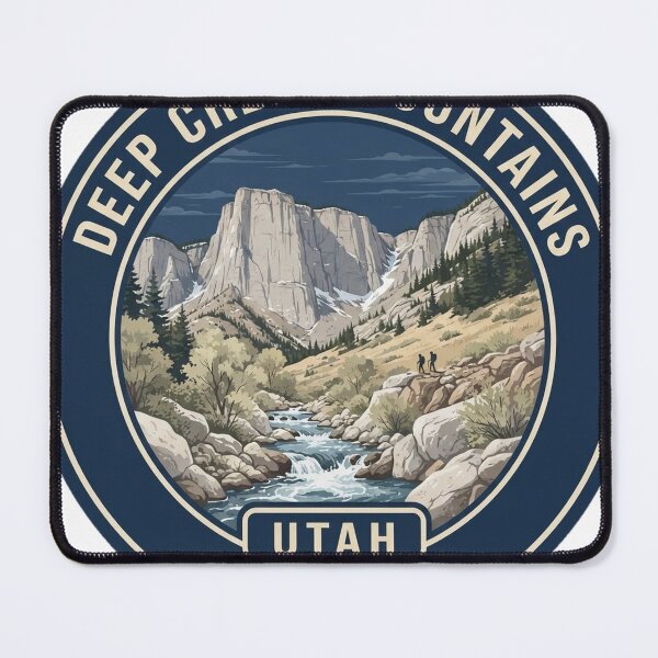 Item preview, Deep Creek Mountains Utah Vintage Hiking Badge designed and sold by mnkyride.