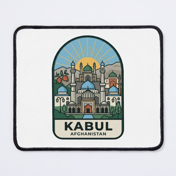 Item preview, Unique Kabul Afghanistan Travel Badge, Vintage Islamic Architecture Landmark Emblem designed and sold by raedattia.