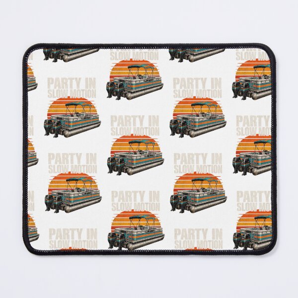 Item preview, Party In Slow Motion Pontoon Boat Retro Lake Sunset Boating Graphic designed and sold by TheHellIWontSh.