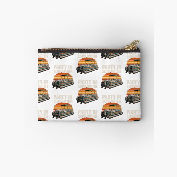 Item preview, Party In Slow Motion Pontoon Boat Retro Lake Sunset Boating Graphic designed and sold by TheHellIWontSh.