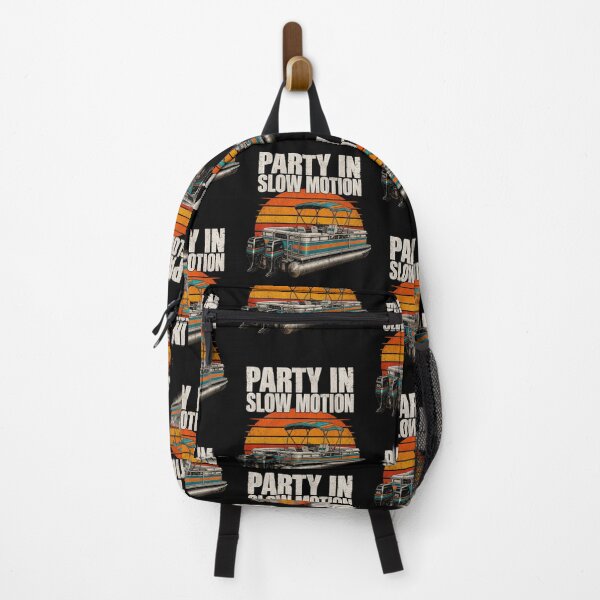 Item preview, Party In Slow Motion Pontoon Boat Retro Lake Sunset Boating Graphic designed and sold by TheHellIWontSh.