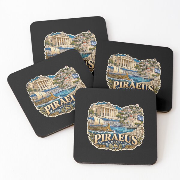 Item preview, Piraeus — Ancient Maritime Heritage & Greek Harbor Art designed and sold by URBIVO.