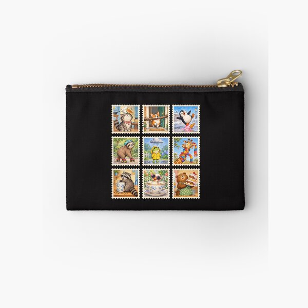 Item preview, Funny Cute Animals Stamps designed and sold by naragonkanok.