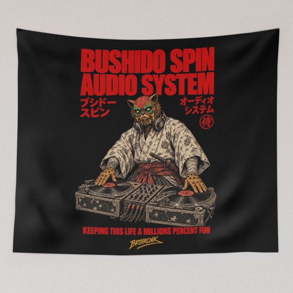 Item preview, Bushido Spin Audio System Leopard Samurai DJ - Bushido Cat DJ Art designed and sold by BRTHRCNK01.