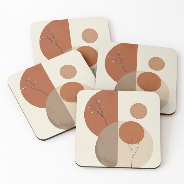 Item preview, Terracotta Botanical Abstract - Minimalist Scandinavian designed and sold by nhk999.