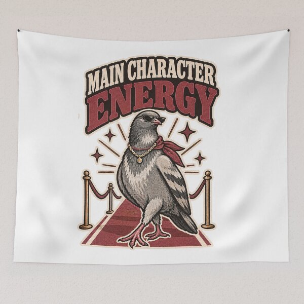Item preview, Main Character Energy Pigeon – Funny Ironic Red Carpet designed and sold by SimonasPeace.
