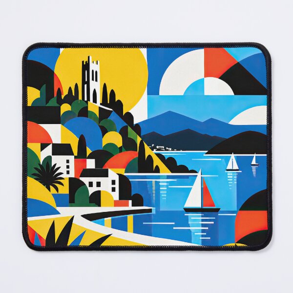Item preview, Colorful geometric travel poster illustrating Nelson, New Zealan designed and sold by ckybe.