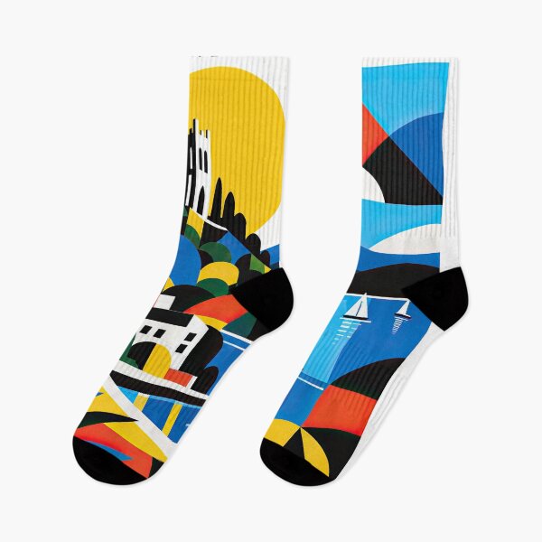 Item preview, Colorful geometric travel poster illustrating Nelson, New Zealan designed and sold by ckybe.
