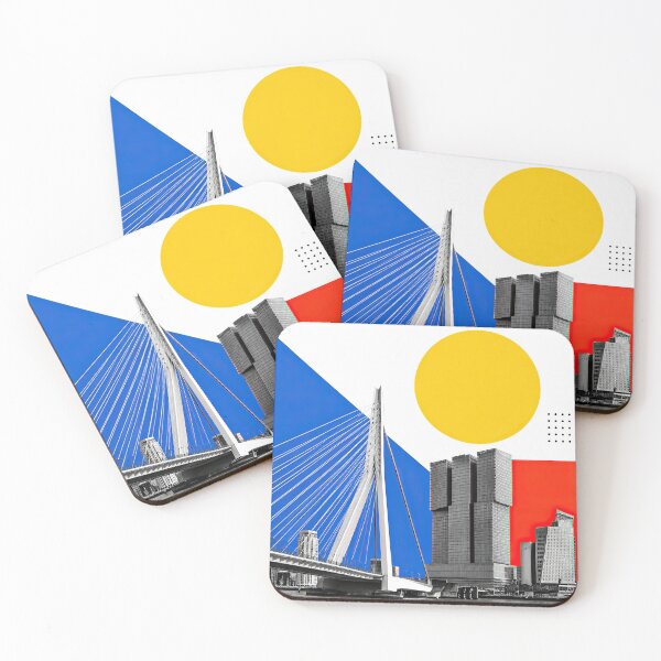 Item preview, Graphic poster of Rotterdam featuring the Erasmus Bridge, designed and sold by ckybe.
