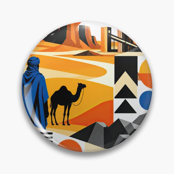 Item preview, Retro geometric travel poster for Arlit, Niger featuring designed and sold by ckybe.