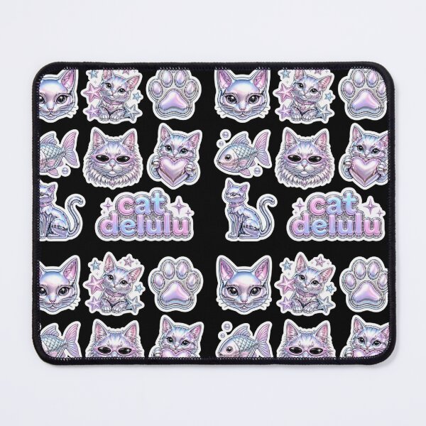 Item preview, Liquid Chrome Cat Delulu Pack designed and sold by creativerooney.
