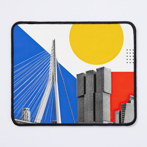 Item preview, Graphic poster of Rotterdam featuring the Erasmus Bridge, designed and sold by ckybe.
