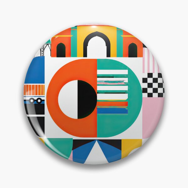 Item preview, Colorful geometric illustration of Birgunj, Nepal featuring arch designed and sold by ckybe.