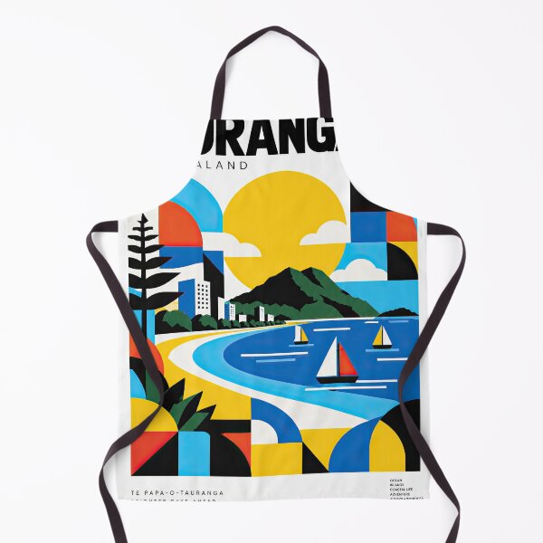 Item preview, Colorful geometric travel poster depicting Tauranga, New Zealand designed and sold by ckybe.