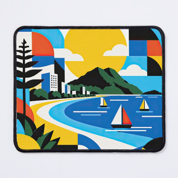Item preview, Colorful geometric travel poster depicting Tauranga, New Zealand designed and sold by ckybe.