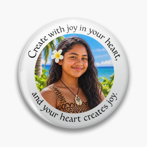 Item preview, Polynesian Joy Proverb - Create with joy in your heart | Pacific Art designed and sold by ShakaLife.org.