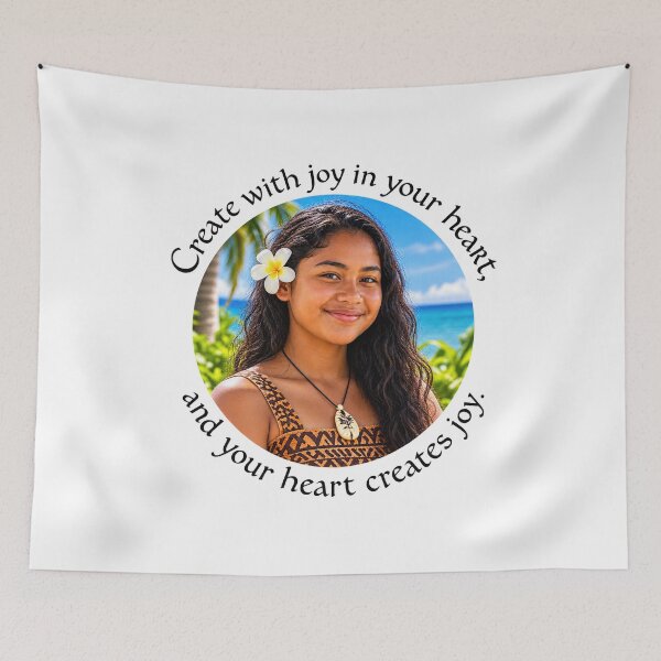 Item preview, Polynesian Joy Proverb - Create with joy in your heart | Pacific Art designed and sold by ShakaLife.org.