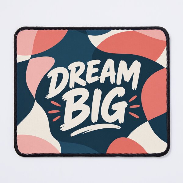 Item preview, Dream Big Abstract Organic Shapes Typography Graphic designed and sold by ShivCraftStudio.
