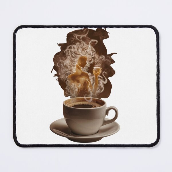 Item preview, Coffee Woman Steam - Surreal Coffee Cup With Woman Silhouette Art designed and sold by the wellness script.
