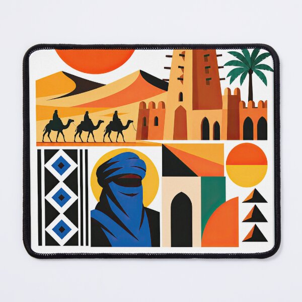 Item preview, Vintage travel poster depicting Agadez, Niger with a designed and sold by ckybe.