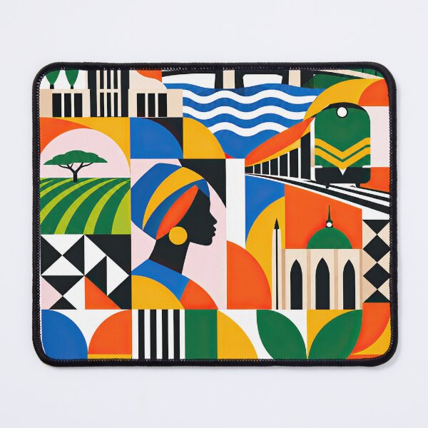 Item preview, Colorful geometric poster celebrating Kaduna, Nigeria, with styl designed and sold by ckybe.