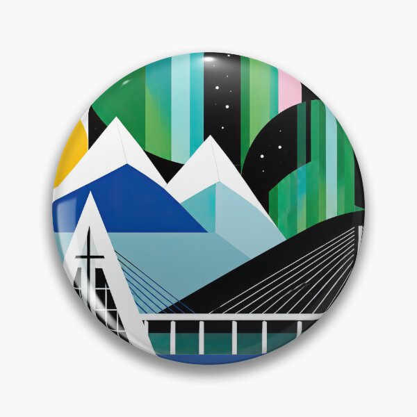 Item preview, Bold geometric Troms, Norway travel poster featuring Arctic designed and sold by ckybe.