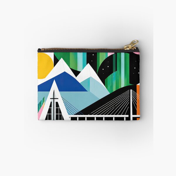 Item preview, Bold geometric Troms, Norway travel poster featuring Arctic designed and sold by ckybe.