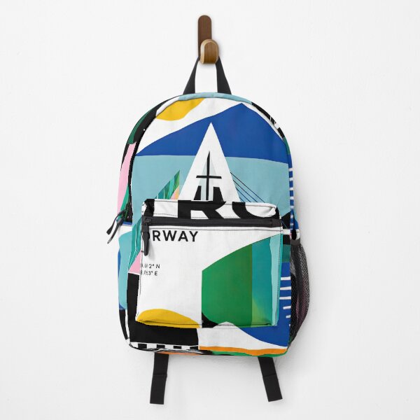 Item preview, Bold geometric Troms, Norway travel poster featuring Arctic designed and sold by ckybe.