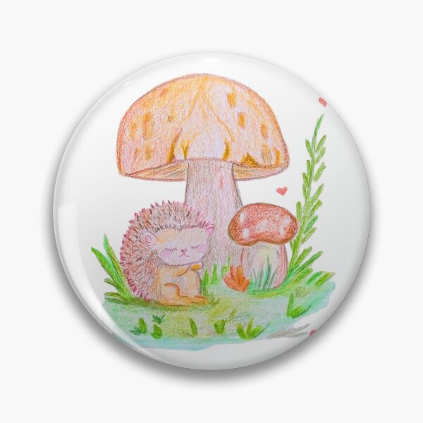 Item preview, Cute hedgehog & mushrooms – Cozy autumn & forest illustration designed and sold by alilu-art .