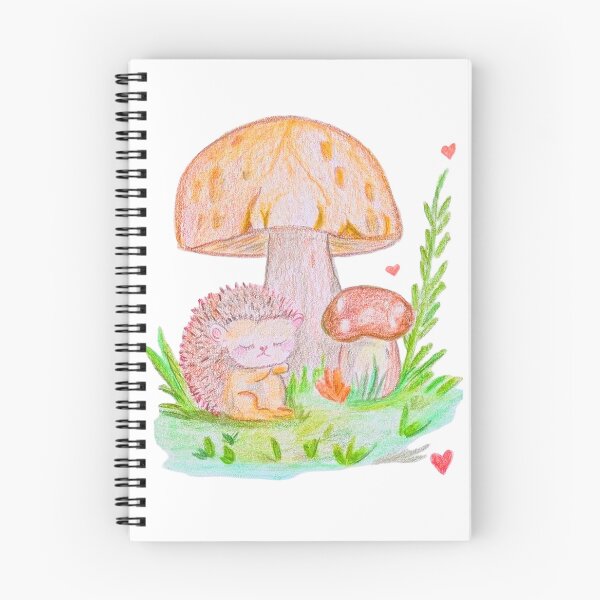 Item preview, Cute hedgehog & mushrooms – Cozy autumn & forest illustration designed and sold by alilu-art .