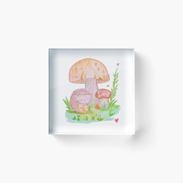 Item preview, Cute hedgehog & mushrooms – Cozy autumn & forest illustration designed and sold by alilu-art .