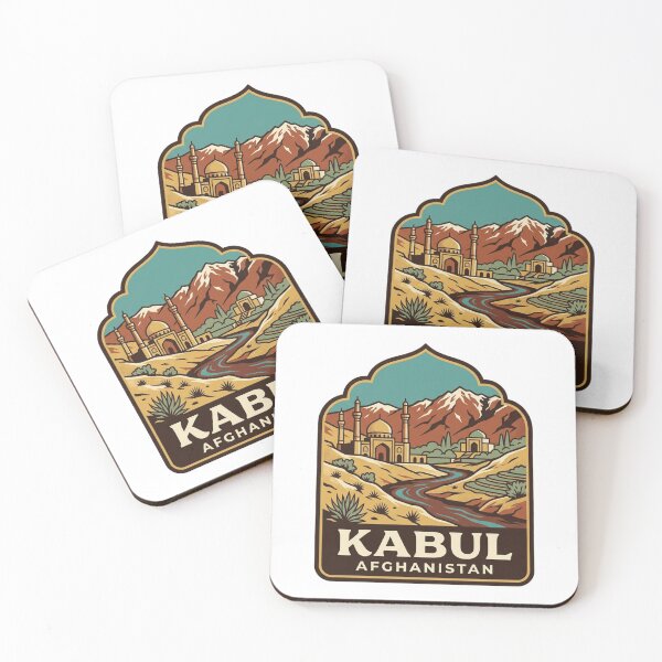 Item preview, Unique Kabul Afghanistan Travel Badge, Retro Hindu Kush Valley & Islamic Architecture Emblem designed and sold by raedattia.