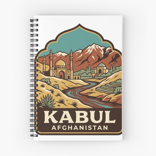 Item preview, Unique Kabul Afghanistan Travel Badge, Retro Hindu Kush Valley & Islamic Architecture Emblem designed and sold by raedattia.