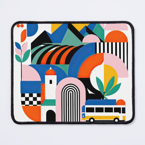 Item preview, Colorful geometric Panama travel poster featuring abstract mount designed and sold by ckybe.