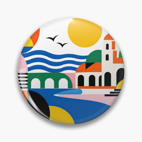 Item preview, Colorful geometric poster design for Pilar, Paraguay, featuring designed and sold by ckybe.