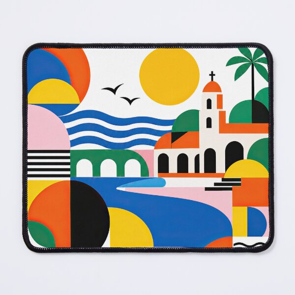 Item preview, Colorful geometric poster design for Pilar, Paraguay, featuring designed and sold by ckybe.