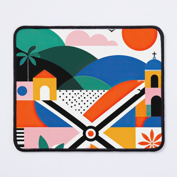 Item preview, Colorful geometric Panama travel poster featuring the word designed and sold by ckybe.