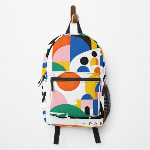 Item preview, Colorful geometric poster depicting Asuncin landmarks and symbo designed and sold by ckybe.