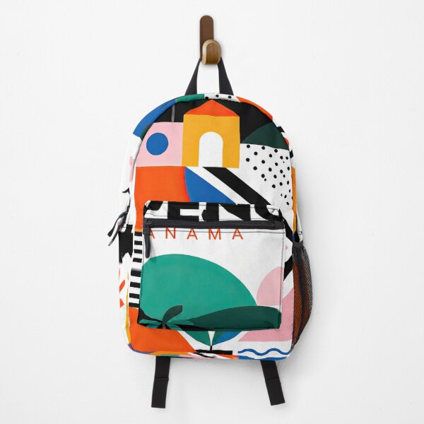 Item preview, Colorful geometric Panama travel poster featuring the word designed and sold by ckybe.