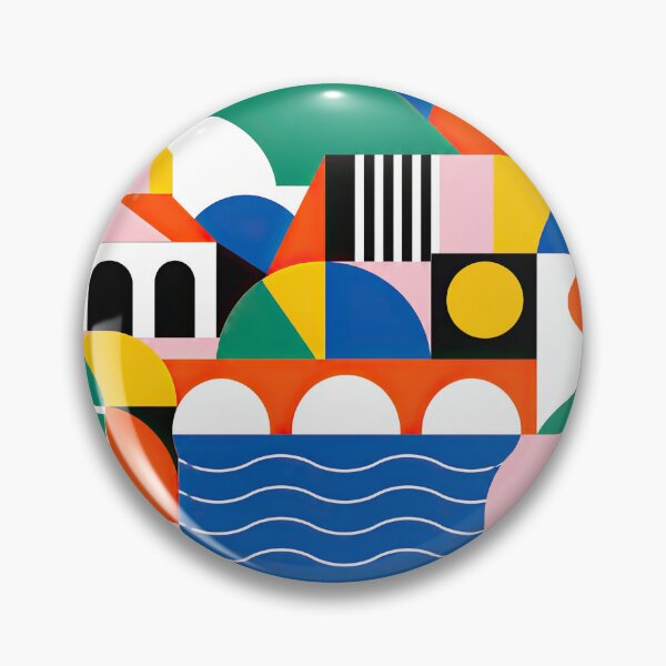 Item preview, Colorful geometric travel poster depicting Villarrica, Paraguay, designed and sold by ckybe.