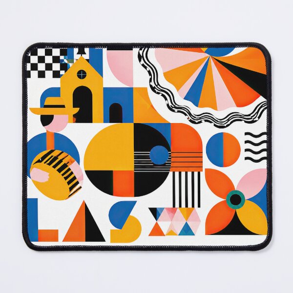 Item preview, Colorful geometric abstract poster featuring a dancing figure, designed and sold by ckybe.